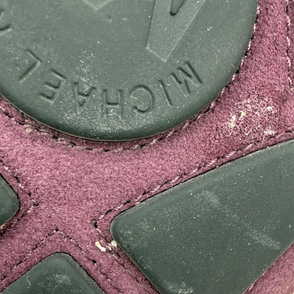 Michael Kors Plum Loafers with Gold Logo - Picture 7 of 11